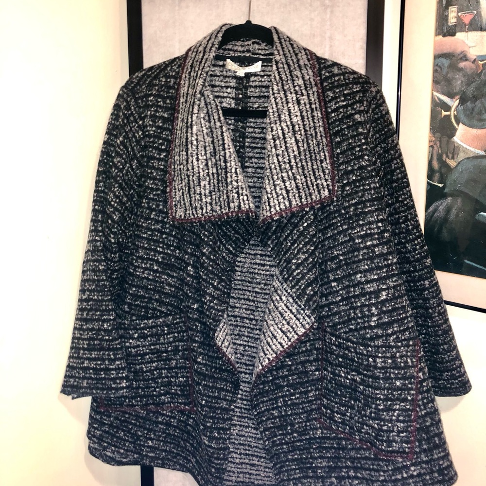 Calvin Klein Swing Jacket, Black/Grey, one size/1X